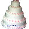 4 tier "simply roses" pink &amp; fuchsia - Based on our popular "Simply Roses" cake.